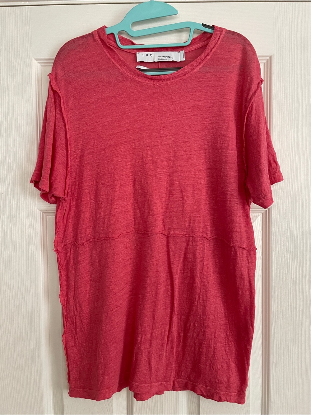 Iro coral linen top